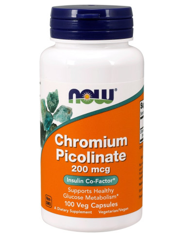 Chromium Picolinate, 200mcg - 100 vcaps | NOW...
