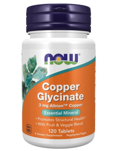 Copper Glycinate - 120 tabs | NOW Foods
