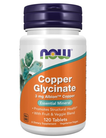 Copper Glycinate - 120 tabs | NOW Foods