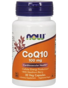 CoQ10 with Hawthorn Berry, 100mg - 30 vcaps | NOW Foods