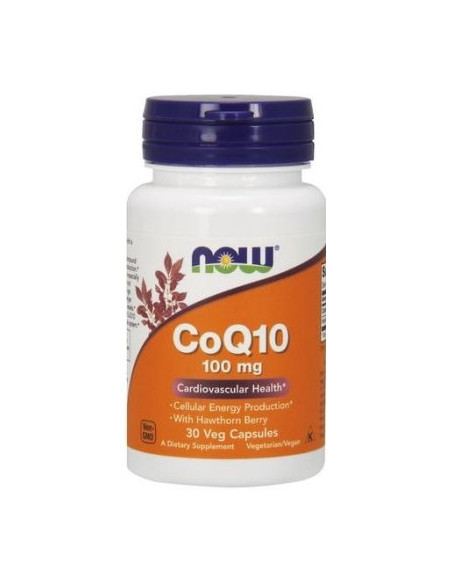 CoQ10 with Hawthorn Berry, 100mg - 30 vcaps | NOW Foods