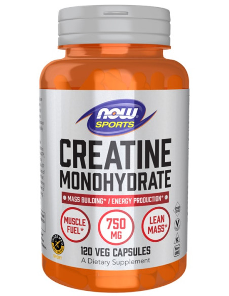 Creatine Monohydrate, 750mg - 120 vcaps | NOW Foods