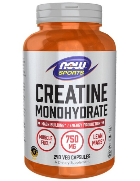 Creatine Monohydrate, 750mg - 240 vcaps | NOW Foods