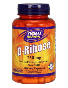 D-Ribose, 750mg - 120 vcaps | NOW Foods