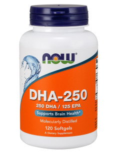 DHA-250, 250 DHA / 125 EPA - 120 softgels | NOW Foods