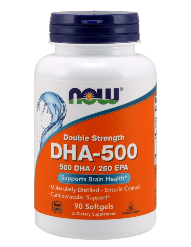 DHA-500, 500 DHA / 250 EPA - 90 softgels | NOW...