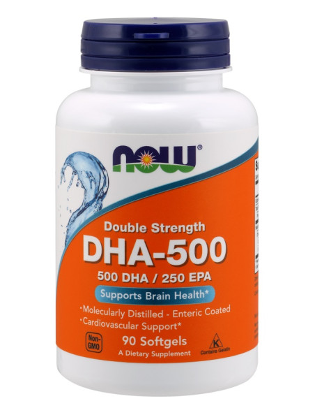 DHA-500, 500 DHA / 250 EPA - 90 softgels | NOW Foods