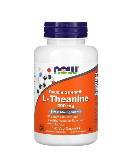 Double Strength L-Theanine, 200mg - 120 vcaps | NOW Foods