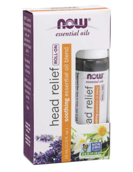 Essential Oil, Head Relief Blend Roll-On - 10 ml. | NOW Foods