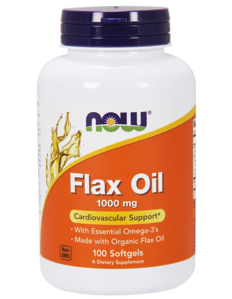 Flax Oil, 1000mg - 100 softgels | NOW Foods