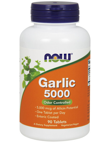 Garlic 5000, Odor Controlled - 90 tablets | NOW...