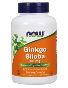 Ginkgo Biloba, 60mg - 240 vcaps | NOW Foods