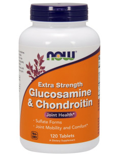 Glucosamine & Chondroitin Extra Strength - 120 tabs | NOW...