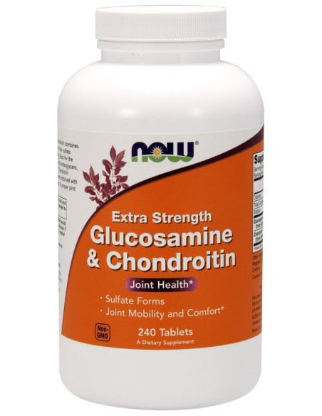 Glucosamine & Chondroitin Extra Strength - 240 tabs | NOW Foods