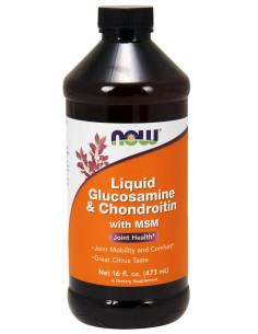 Glucosamine & Chondroitin with MSM Liquid - 473ml. | NOW...
