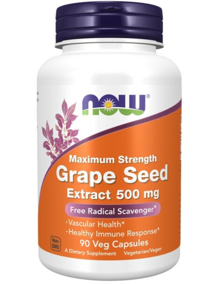 Grape Seed Extract, 500mg Maximum Strength - 90 vcaps | NOW Foods