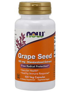 Grape Seed Standardized Extract, 100mg - 100 vcaps | NOW...
