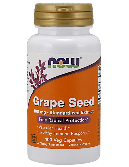 Grape Seed Standardized Extract, 100mg - 100 vcaps | NOW Foods