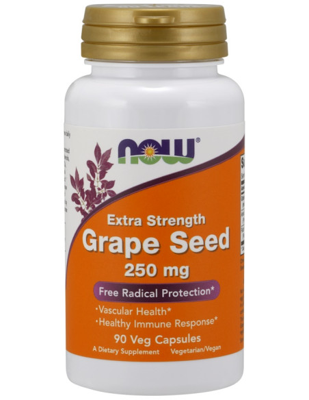 Grape Seed, 250mg Extra Strength - 90 vcaps | NOW Foods