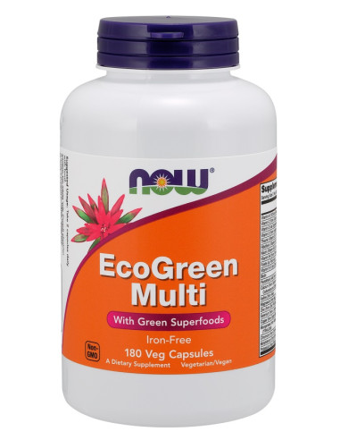 Green Multi, Iron Free - 180 vcaps | NOW Foods