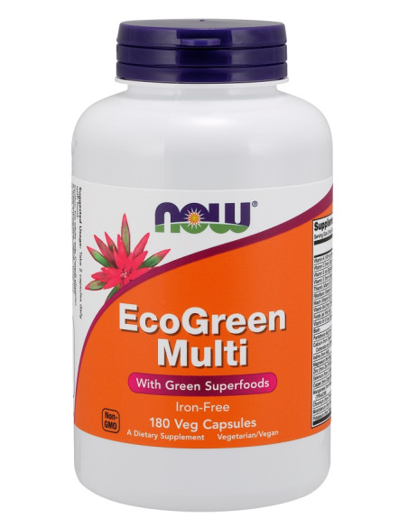 Green Multi, Iron Free - 180 vcaps | NOW Foods