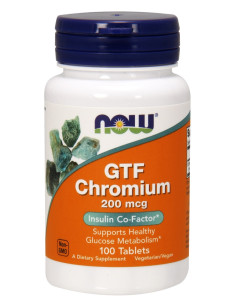 GTF Chromium, 200mcg - 100 tablets | NOW Foods