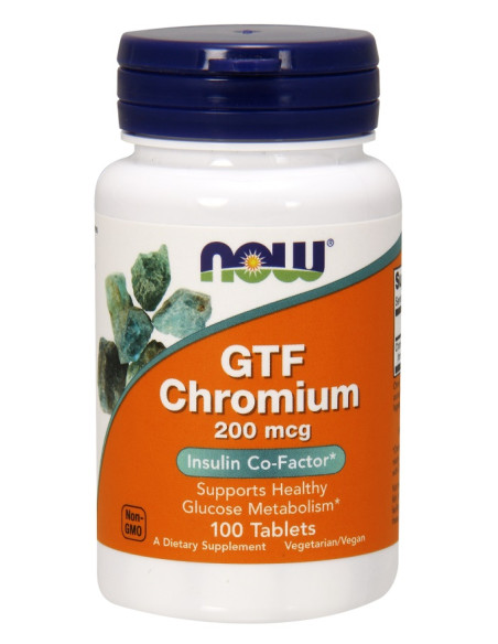GTF Chromium, 200mcg - 100 tablets | NOW Foods