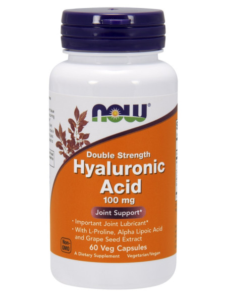 Hyaluronic Acid, 100mg Double Strength - 60 vcaps | NOW Foods