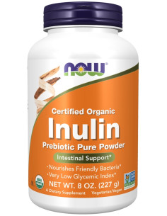 Inulin Prebiotic Pure Powder, Organic - 227g | NOW Foods
