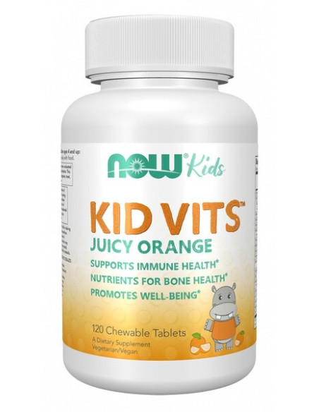 Kid Vits, Juicy Orange - 120 chewables | NOW Foods