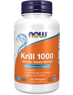 Krill Oil, 1000mg Double Strength - 60 softgels | NOW Foods