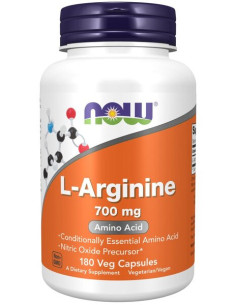L-Arginine, 700mg - 180 vcaps | NOW Foods
