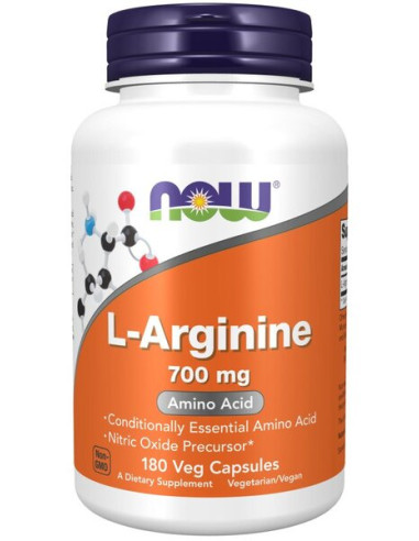 L-Arginine, 700mg - 180 vcaps | NOW Foods