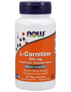 L-Carnitine, 250mg - 60 vcaps | NOW Foods