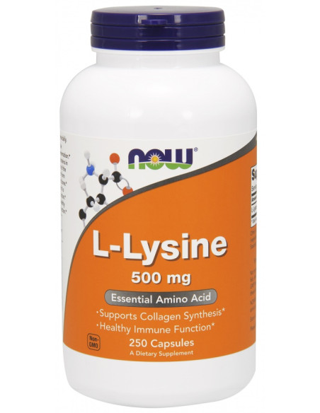 L-Lysine, 500mg - 250 vcaps | NOW Foods