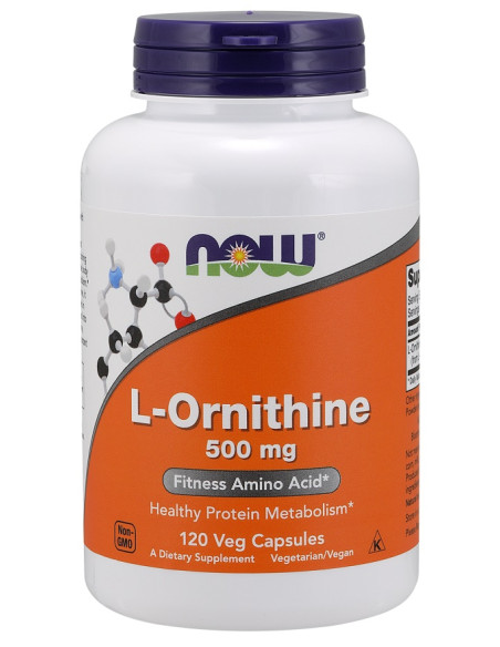 L-Ornithine, 500mg - 120 vcaps | NOW Foods