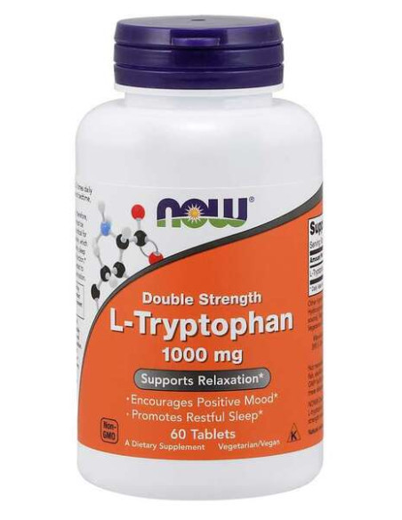 L-Tryptophan, 1000mg Double Strength - 60 tabs | NOW Foods