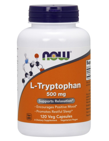 L-Tryptophan, 500mg - 120 vcaps | NOW Foods