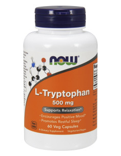 L-Tryptophan, 500mg - 60 vcaps | NOW Foods