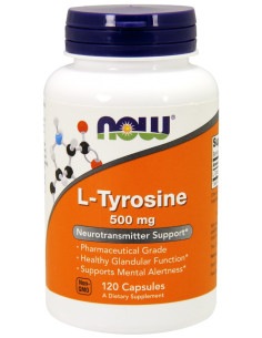 L-Tyrosine, 500mg - 120 caps | NOW Foods