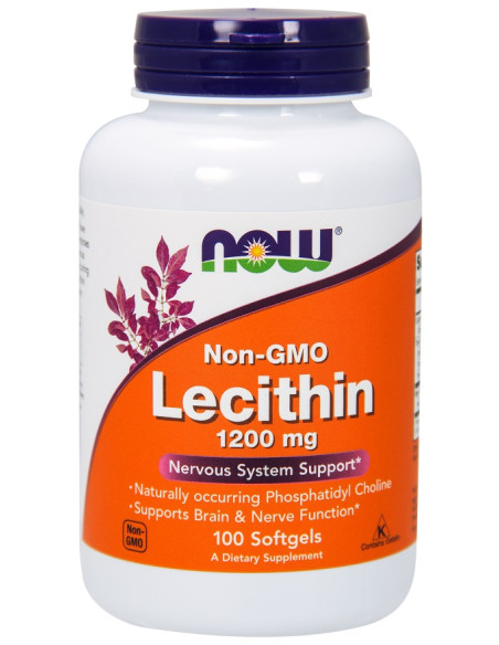 Lecithin, 1200mg Non-GMO - 100 softgels | NOW Foods