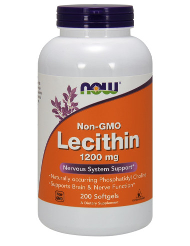 Lecithin, 1200mg Non-GMO - 200 softgels | NOW...