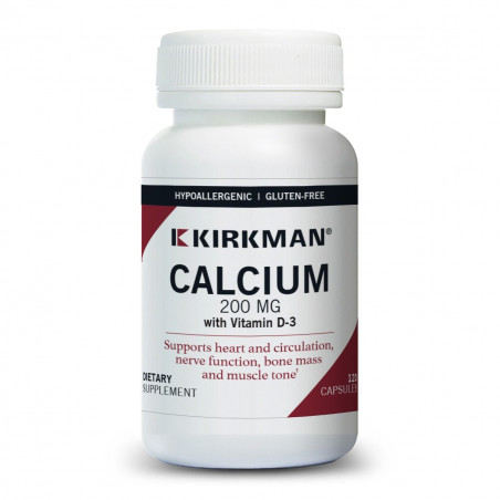 Calcium 200 mg with Vitamin D3 - Hypoallergenic | Kirkman Labs