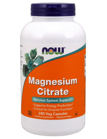 Magnesium Citrate, 400mg - 240 vcaps | NOW Foods