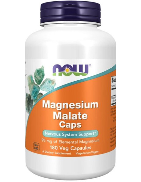 Magnesium Malate Caps - 180 vcaps | NOW Foods