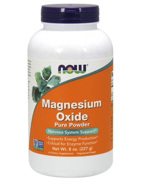 Magnesium Oxide, Pure Powder - 227g  | NOW Foods