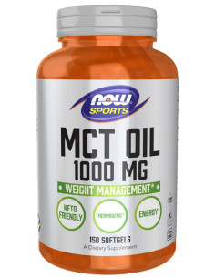 MCT Oil, 1000mg - 150 softgels | NOW Foods