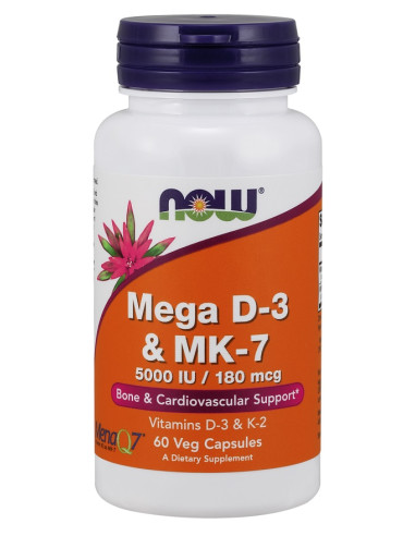 Mega D-3 & MK-7 - 60 vcaps | NOW Foods