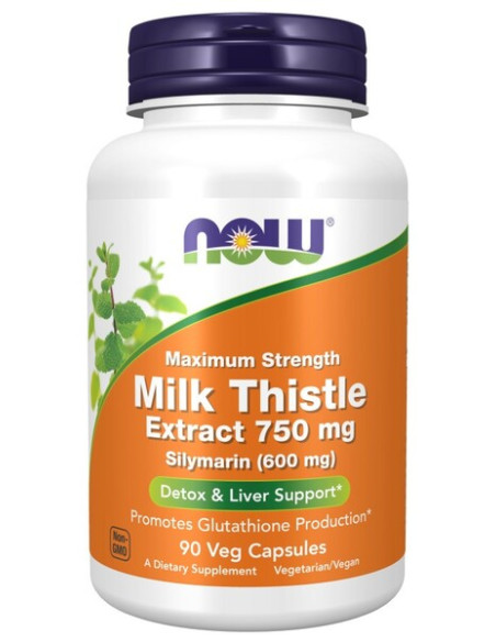 Milk Thistle Extract, 750mg Maximum Strength - 90 vcaps | NOW Foods