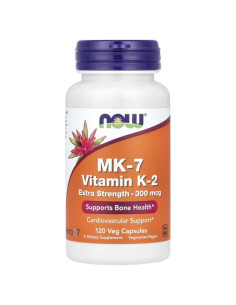MK-7 Vitamin K-2, 300mcg Extra Strength - 120 vcaps | NOW...